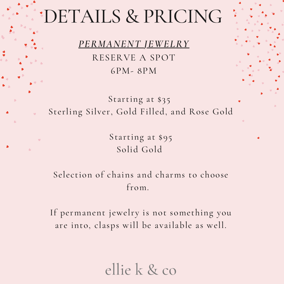 Permanent Jewelry Appointment – ellie k & co